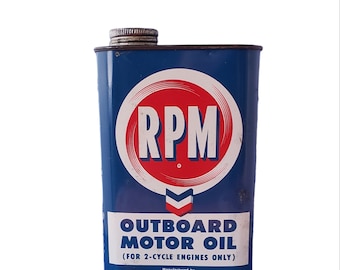 Oil Tin RPM Outboard Motor Oil Advertising Can Standard Oil of California