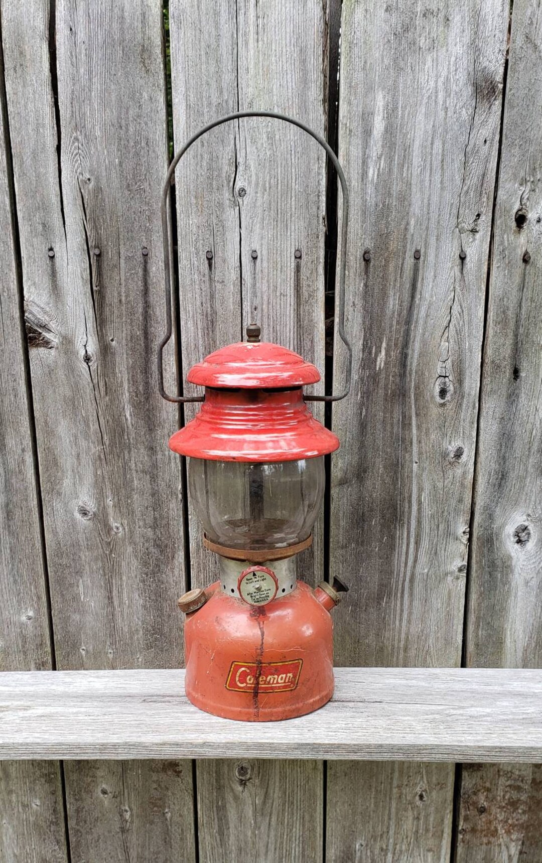 Old red coleman on sale lantern