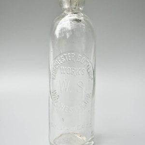 Antique Hutchinson Soda Bottle: Winchester Bottling Works, Maryland