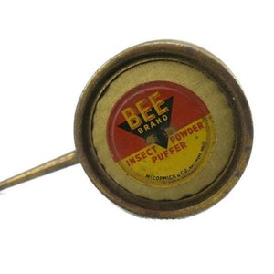McCormick Bee Brand Bug Powder Duster Tin Advertising Baltimore Maryland - EMPTY Antique