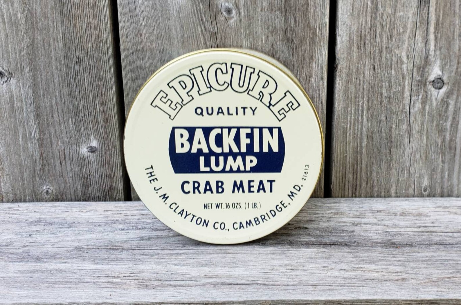 Vintage Epicure Quality Crab Meat Tin Advertising Can From J. Etsy