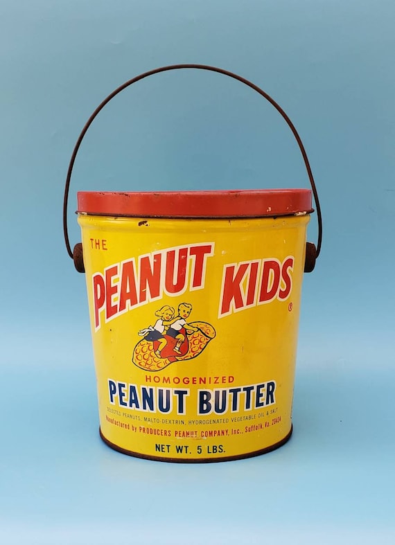 Vintage Peanut Kids Peanut Butter Advertising Tin - Suffolk