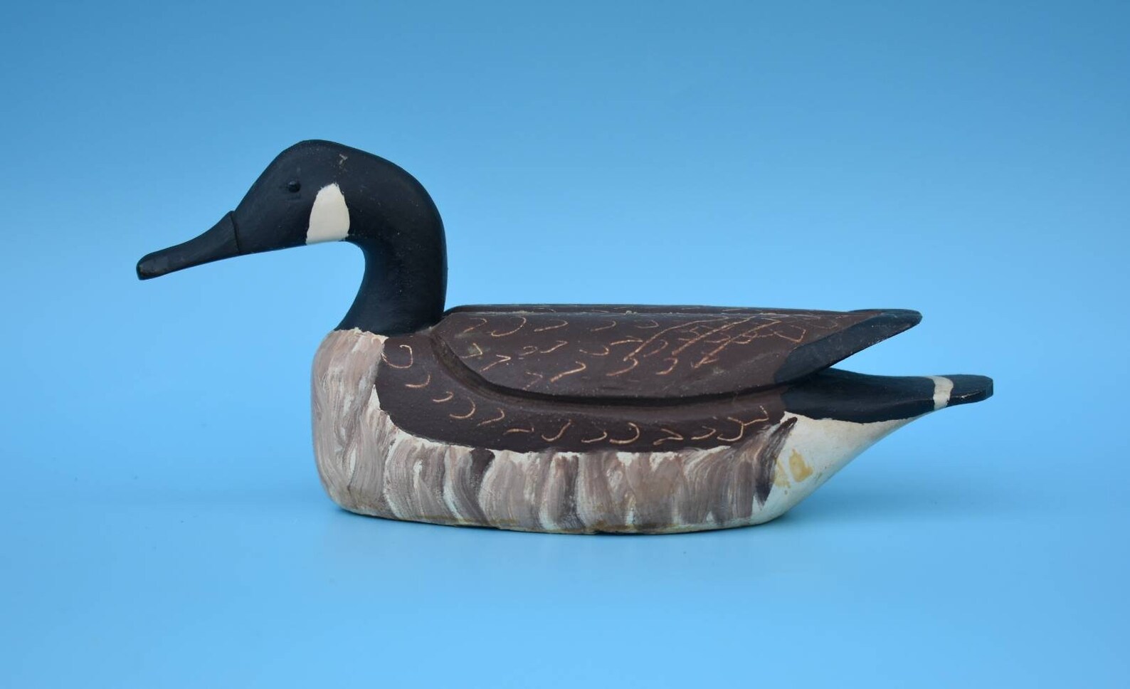 Vintage Miniature Wooden Canada Goose Decoy Carving Etsy
