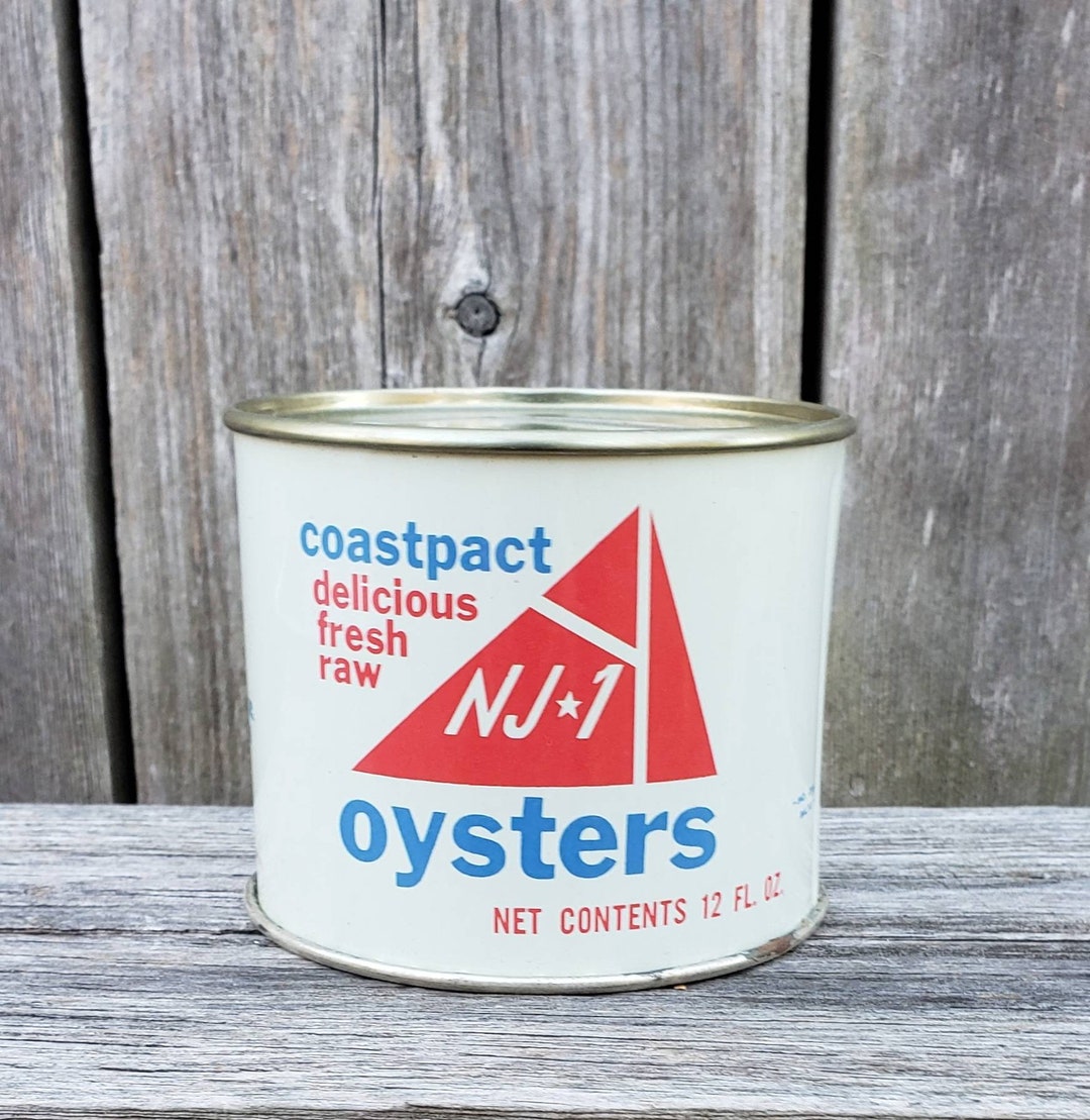 Vintage Oyster Tin Advertising Coastpact Can From Port Norris New