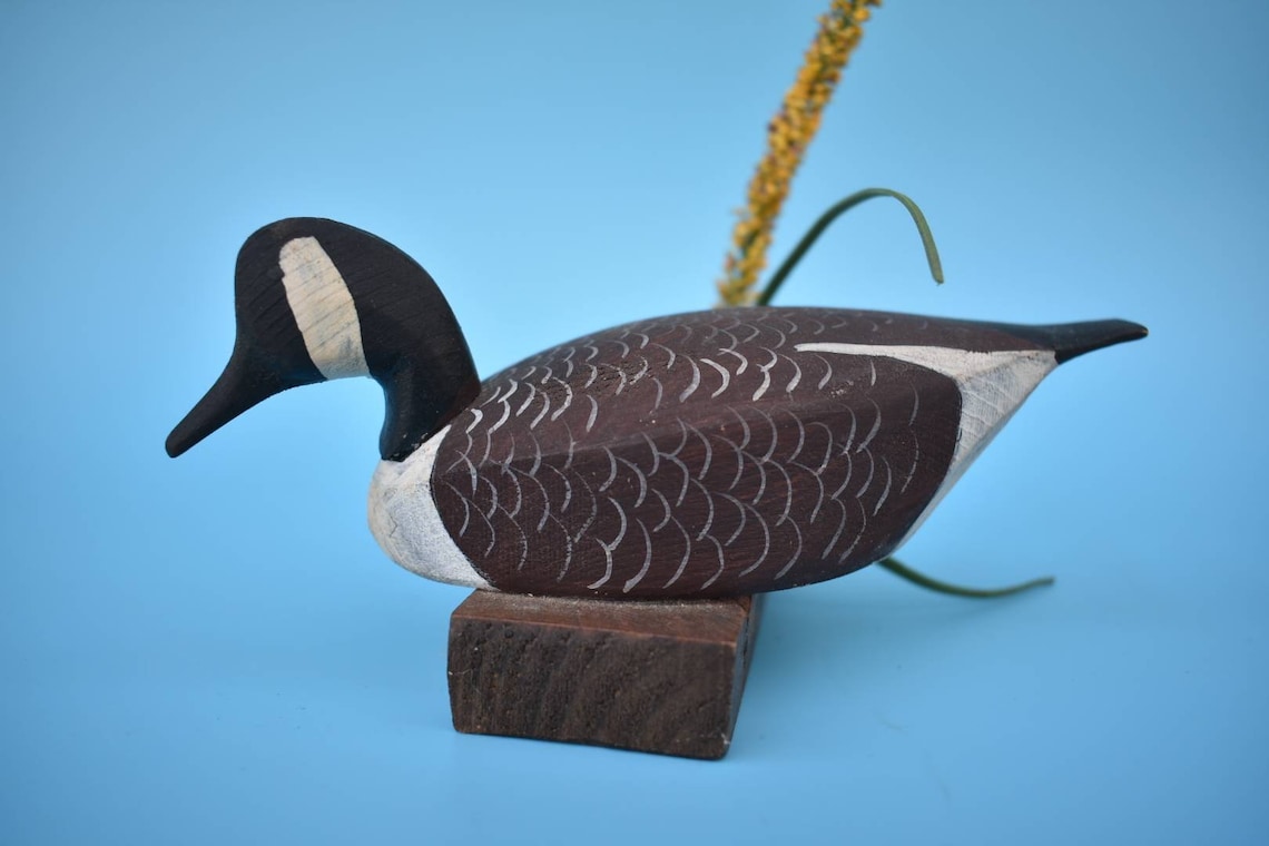 Vintage Wooden Miniature Goose Decoy Crisfield Maryland by | Etsy