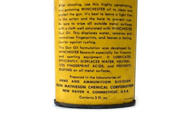Vintage Winchester Gun Oil Tin Oiler Can Etsy