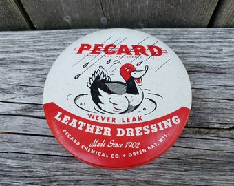 Vintage Pecard Shoe Leather Dressing Tin Advertising Can Green Bay  Wisconsin - Etsy