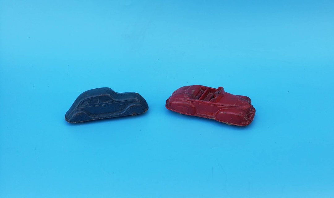 Old Rubber Toy Car Pair 1940's Made in the USA Arcor and Sun Rubber Etsy