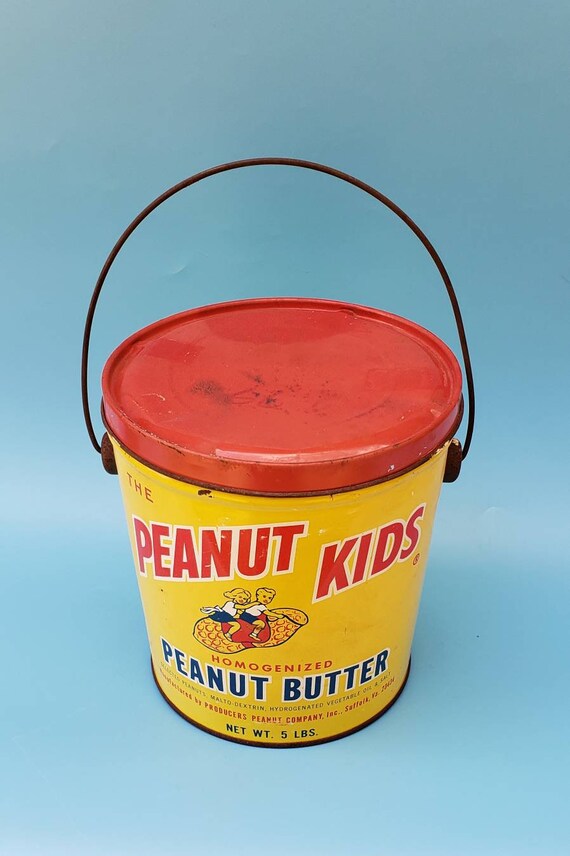 Vintage Peanut Kids Peanut Butter Advertising Tin - Suffolk