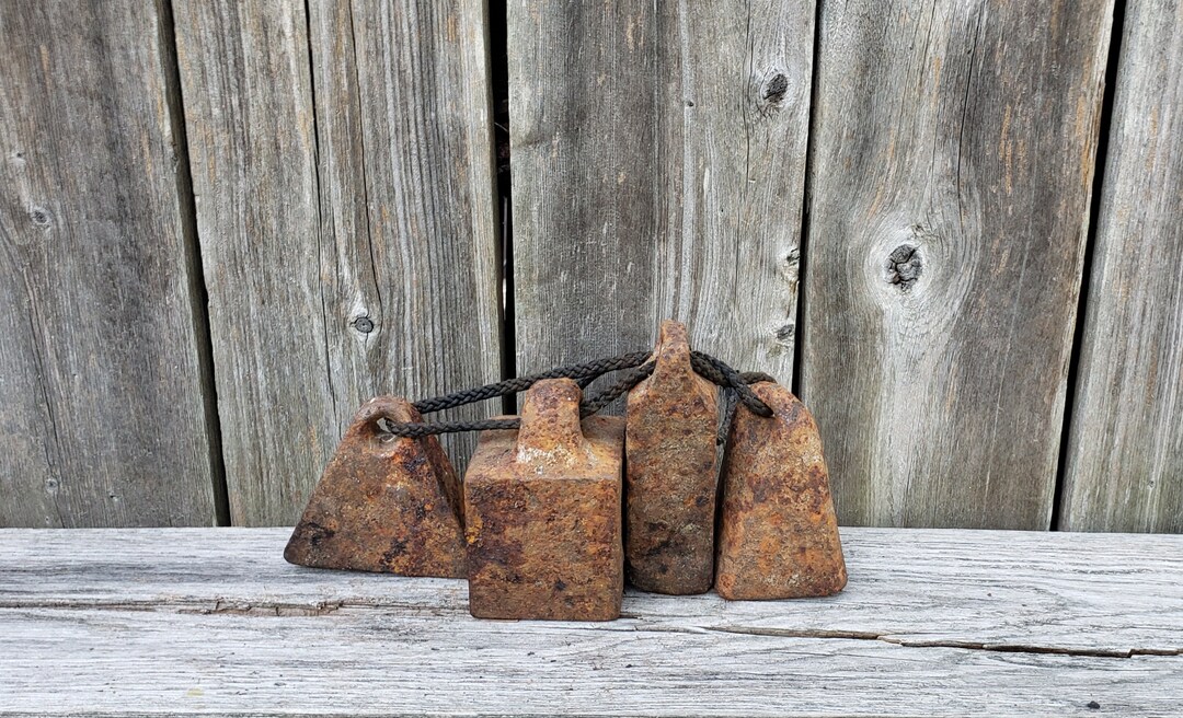 Antique Iron Duck Decoy Weight Anchor Group of Four Etsy