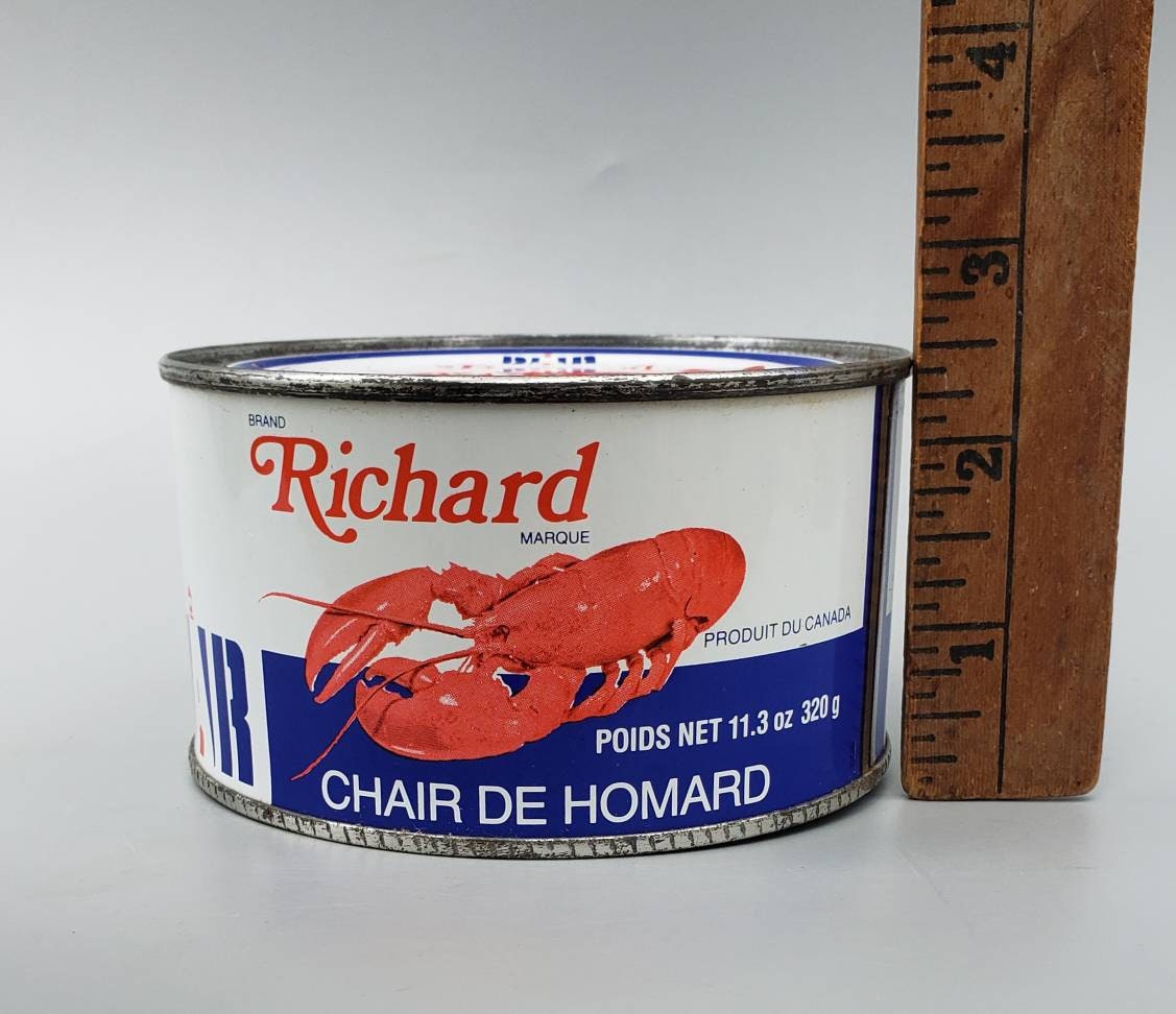 Lobster Meat Can Vintage Advertising Tin Canada Empty Etsy Denmark