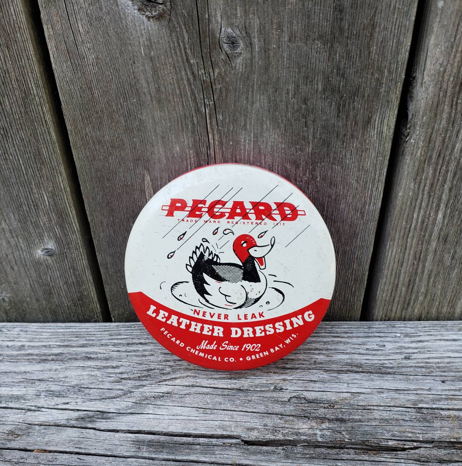 Vintage Pecard Shoe Leather Dressing Tin Advertising Can Green Bay  Wisconsin - Etsy