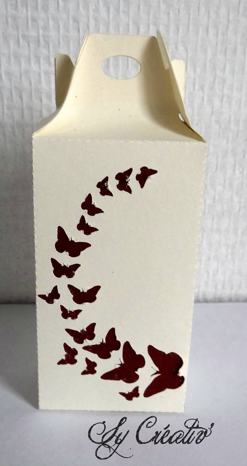 fully customizable LOT 5 boxes DRAG\u00c9ES wedding or christening flight of butterflies color choice