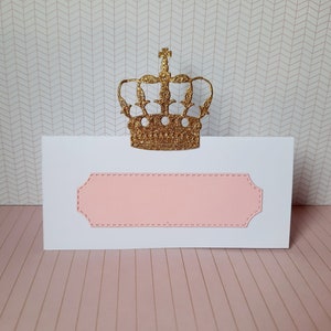 LOT von 10 Tischkarten zum Thema Prinzessin, Prinz, Hochzeit, Taufe, Geburtstag, Prinzessin, alle personalisierten Farben