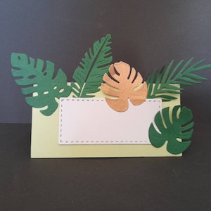 LOTE de 10 Brand-Place mesa tema tropical, trópico, boda, bautizo, cumpleaños, princesa, todos los colores personalizados