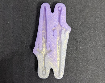 3D Printed Sword Earring Silicone Mold