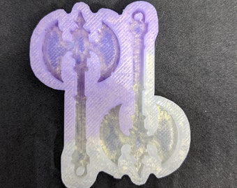 3D Printed Axe Earring Silicone Mold