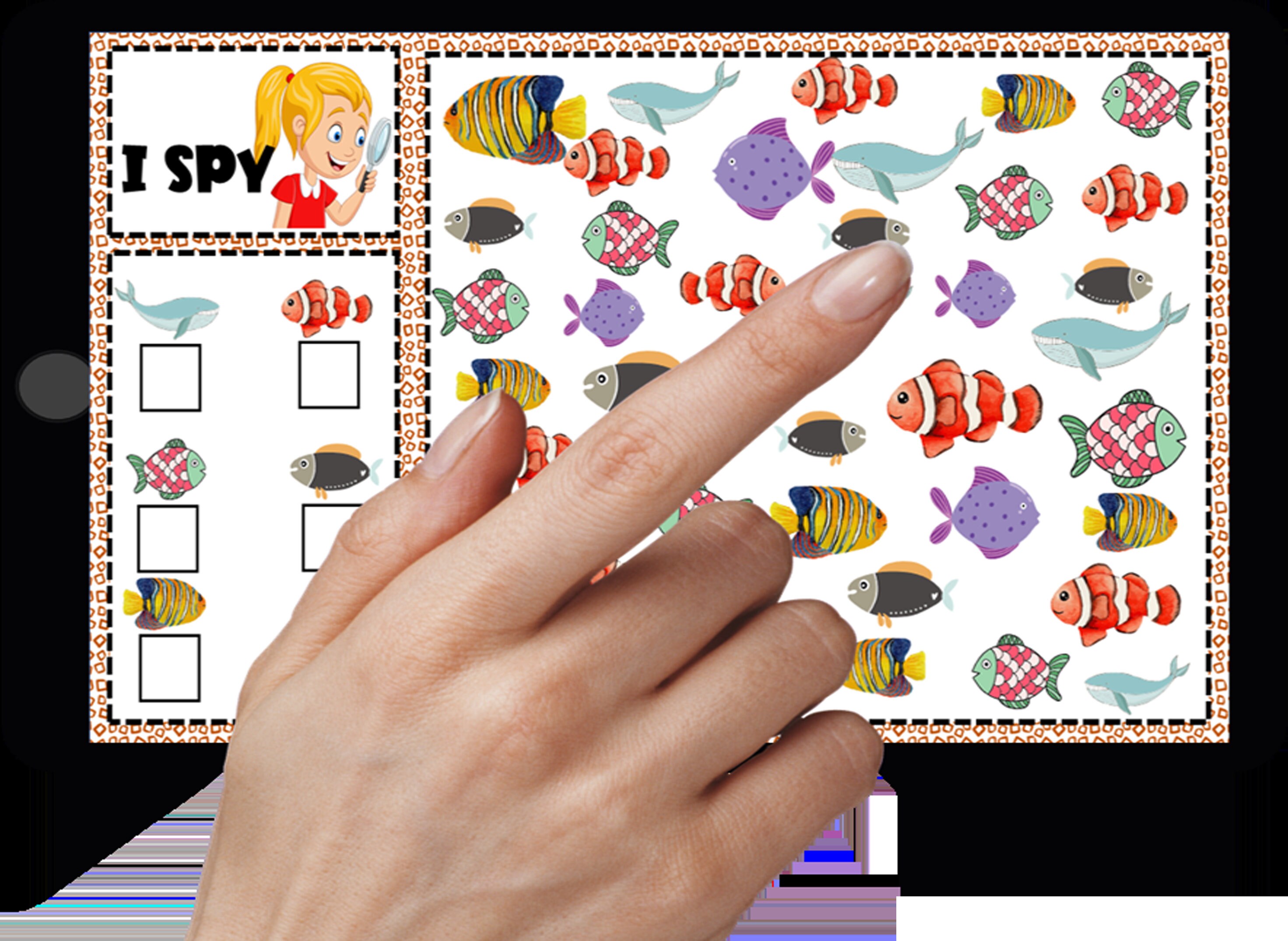 Printable I Spy, Digital I Spy. Inspection Skills, Exploration Skills Worksheets. Counting 