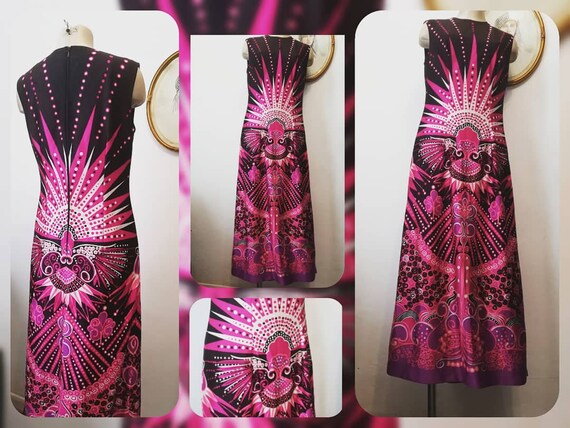 70s long dress/long dress 70s
