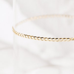 Curb chain bracelet - Cuban link bracelet - Chain link bracelet - Cuban chain 14k bracelet