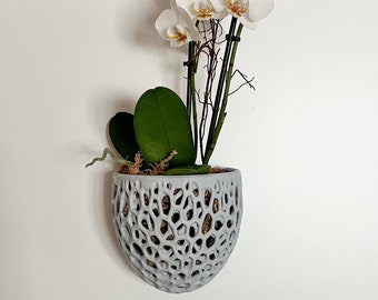 Orchid Wall Planter, Hanging Orchid Pot Fence Planter, Made for Moss, Diy Kokedama, and moss ball, indoor planter.