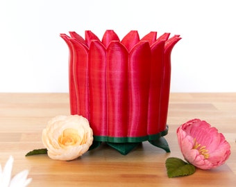 LIMITED EDITION Red Tulip Planter for Easter Gifts, Spring Planter Gift for Her, Mother's Day Gift Flower Pot