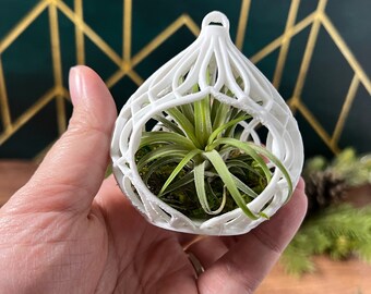 PREMADE White Christmas Ornament for Air Plants