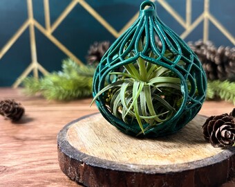 PREMADE Glittery Green Christmas Ornament for Air Plants