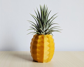 Pineapple Air Plant Holder as a Gift for Her, Gift for Him, Gold Pineapple Airplant, PrintAPot Pineapple Planter, Air Plant Container