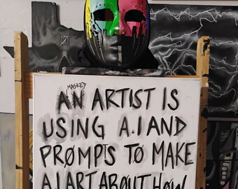 16x20- 'Artificial Incompetence' Acrylic Painting