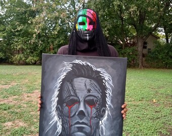 20x24- 'Blood In Haddonfield' Acrylic Painting