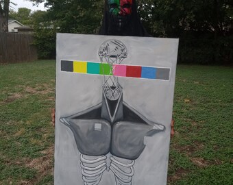 24x36- 'Una Mas De Dolor' Acrylic Painting