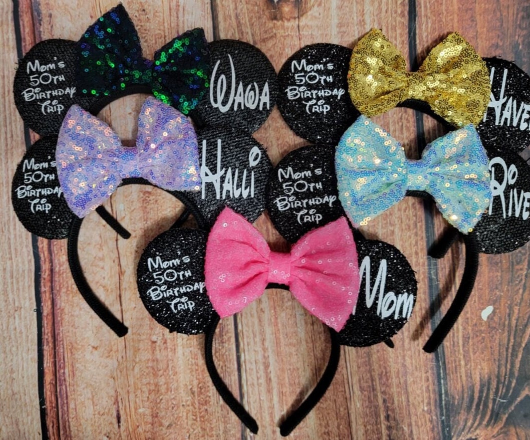 Lot of 14 Disney headbands Colorful Themed Collection HUGE Minnie Mouse Ear Headbands & Mickey Ear Hats Collection  main image 3
