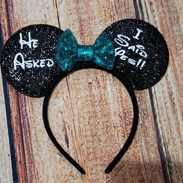 Bride ears, Mickey ears, Engagement Mickey Ears, Bride Mickey Ears, Bride &Groom Ears, Minnie ears, Disney Ears, Mouse Ears Headband