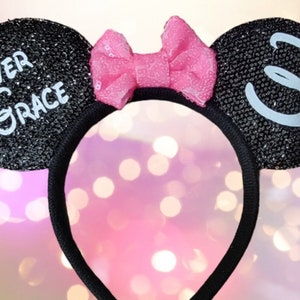 Personalized Matching Family Disney Trip Minnie Mouse Ears Mickey Bow headband 2025 Disneyland Disney world 2025