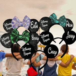 Custom Mickey Ears, Minnie Ears, Customized logo Mouse Ears, Mickey Ears, Cheer team ears, Nationals 2025 Ears, Summit 2025 ears headband