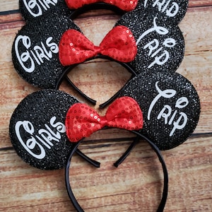 Personalizado - Orelhas de férias do Mickey - Orelhas personalizadas da Minnie - Orelhas da Disney - Tiaras da Disney
