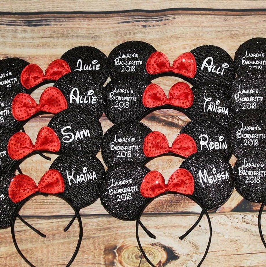 Mickey minnie personalized disney ears etsy
