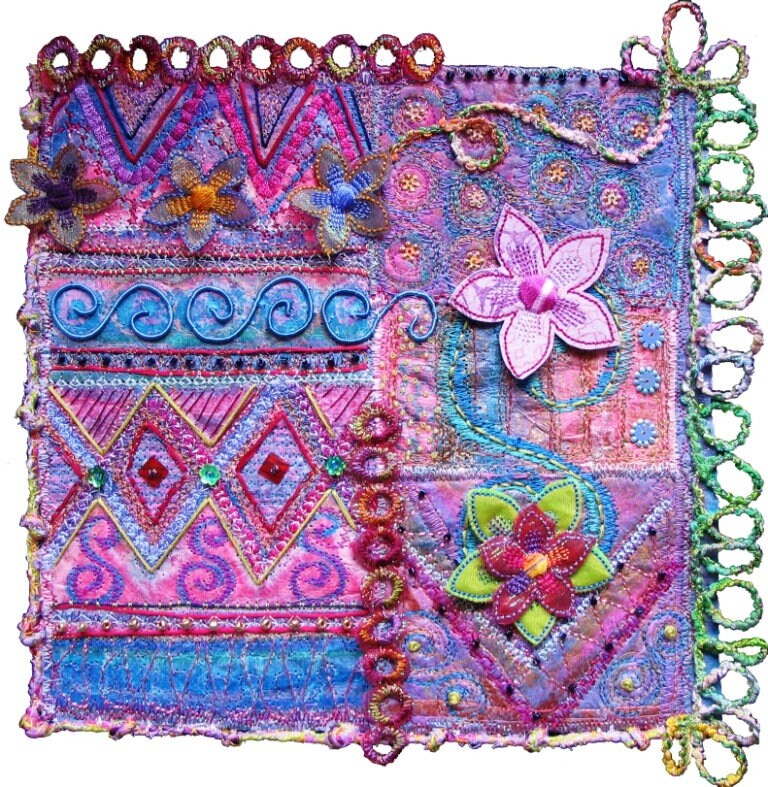 Pdf MIXED MEDIA Online Tutorial Patchwork Paper Stitched