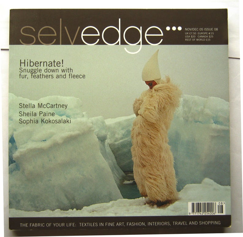 Selvedge Book Magazine Periodical Journal The Fabric of Your Etsy