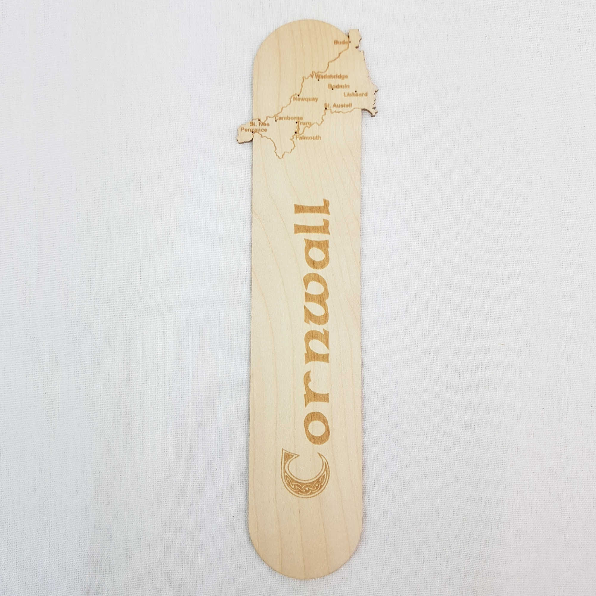 Cornwall Map Wooden Bookmark - Etsy