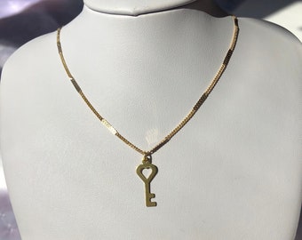 Love key necklace