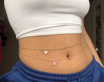 Silver Swirl Necklace Belly Chain Body Chain Size XSmall UK Size 68