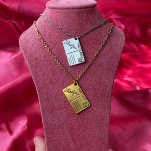 Collier carte postale