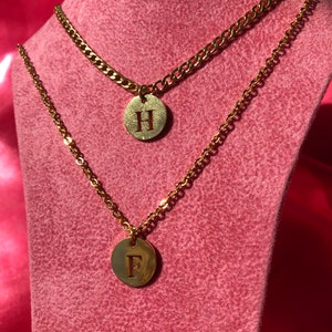 Circle letter necklace