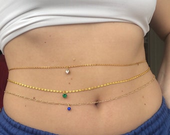 Icy belly chain