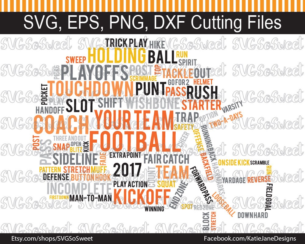Football Helmet Word Cloud svg Football Design Custom Etsy