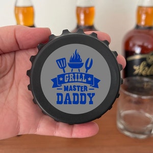 Fathers Day Gift From Daughter, BBQ Gifts for Dad, Bottle Opener Magnet image 1