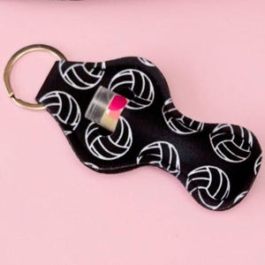 Volleyball Gift for Teen Girl, Volleyball Gift for Team Bulk, Volleyball Team Gift, Volleyball Keychain, Volleyball Gift for Player Black