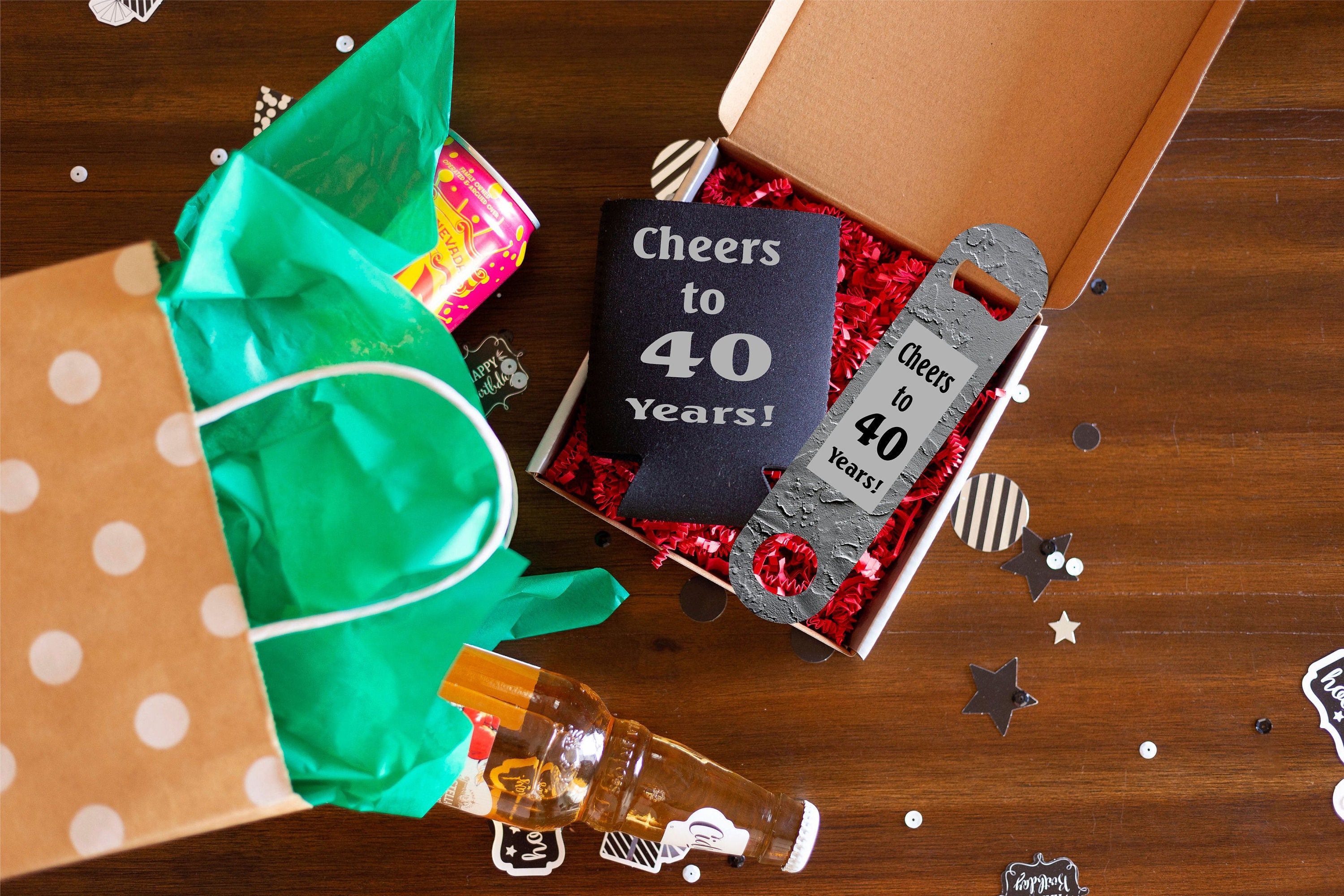 40th Birthday Gift for Man Cheers and Beers to 40 years  Etsy